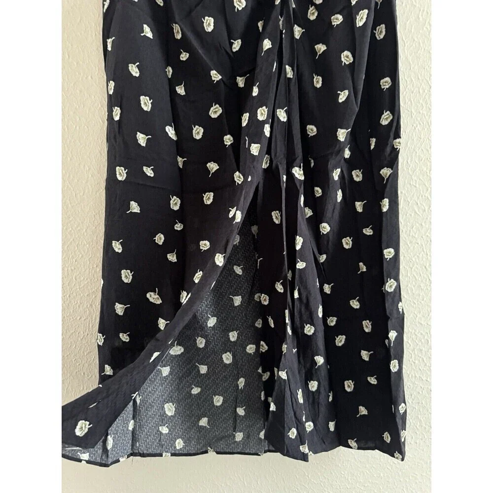 Rag and Bone women's 8 black amber floral-print jacquard midi skirt NWT dressy